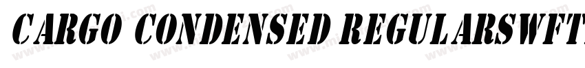 Cargo Condensed RegularSWFTE字体转换